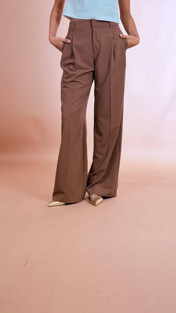 HINNOMINATE Pantalone over con piences HMABW02540 MOKA 