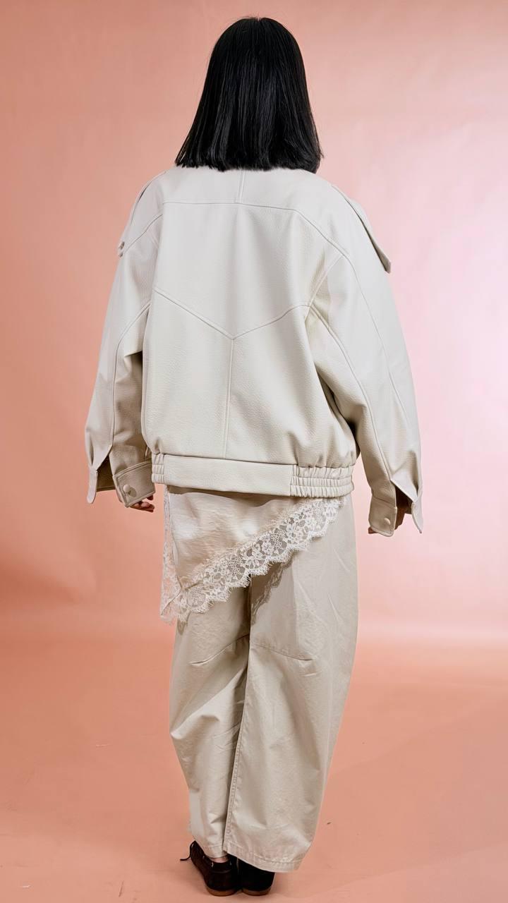 LEVA Bomber eco pelle M9WY1003 SABBIA 