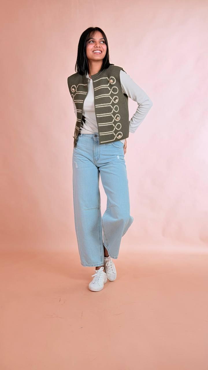 MOTEL Gilet napoleone P6HMG21A414 VERDE 