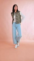 MOTEL Gilet napoleone P6HMG21A414 VERDE 