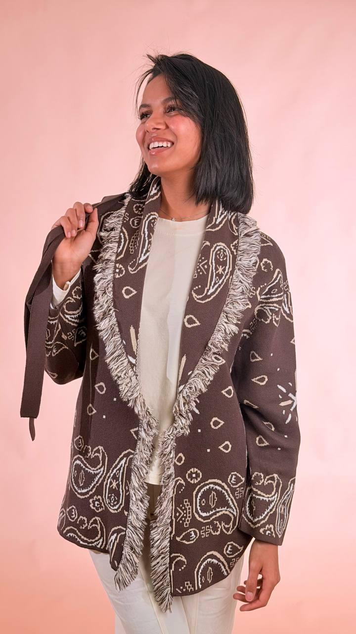 KONTATTO Cardigan bandana 3M1589C MORO 