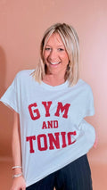 LEVA T-shirt scritta gym&tonic FIT30241 ROSSO 