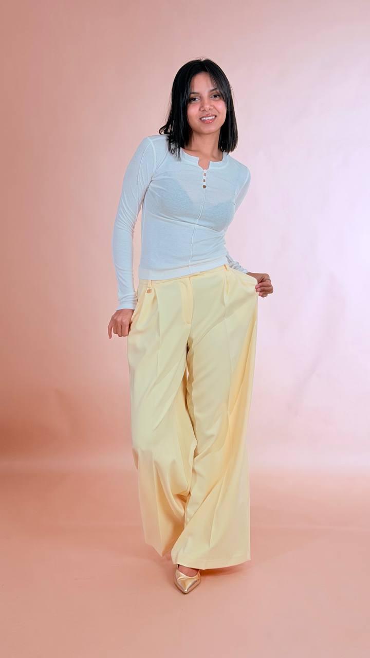 FRACOMINA Pantalone palazzo FR26SV3001W42901 GIALLO 
