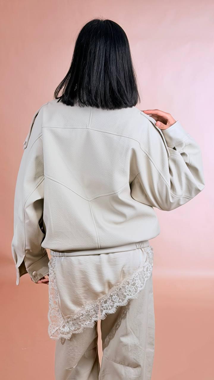 LEVA Bomber eco pelle M9WY1003 SABBIA 