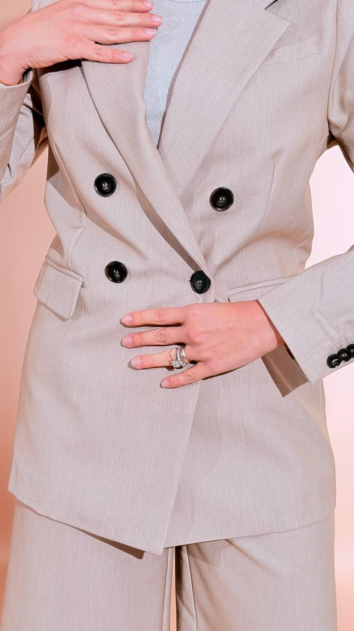 GLAMOROUS Blazer doppio petto AN5292A SABBIA 