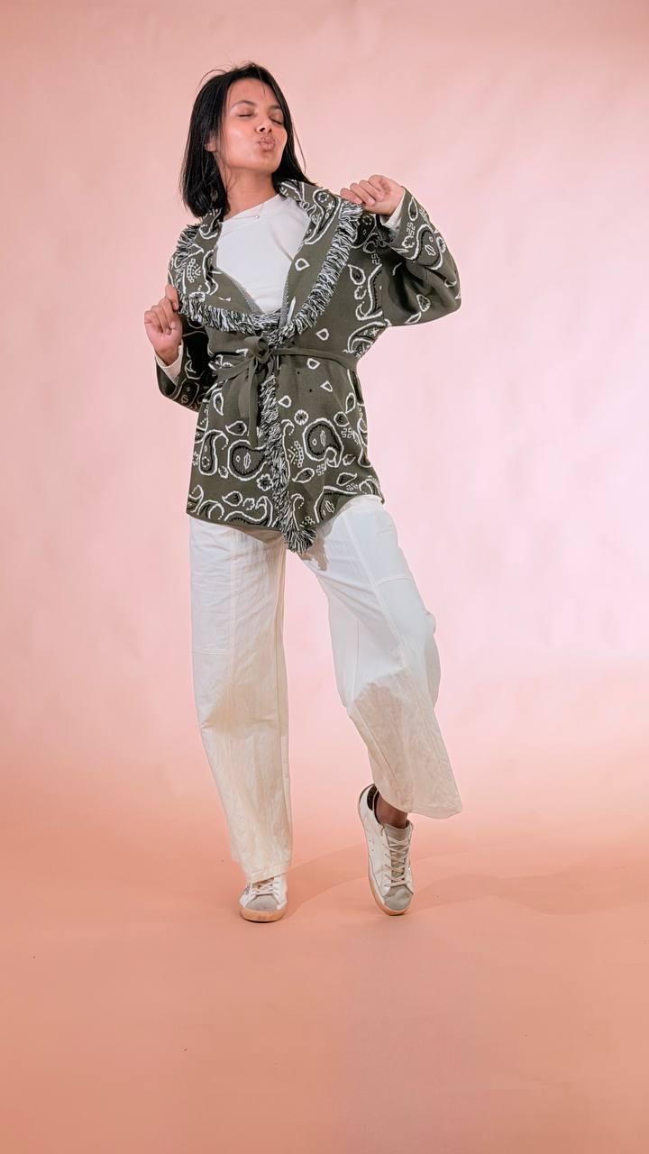 KONTATTO Cardigan bandana 3M1589C KAKI 
