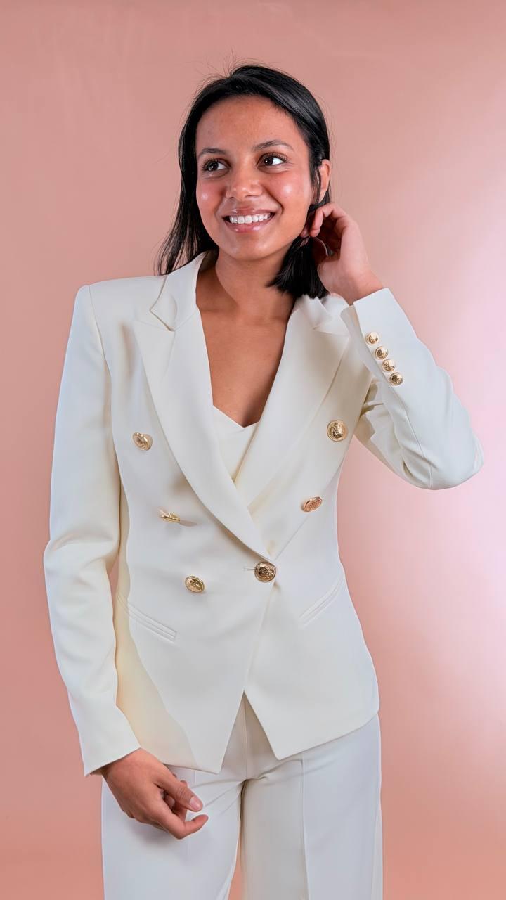SILENCE Blazer bottone NPR235HONEY MILK 
