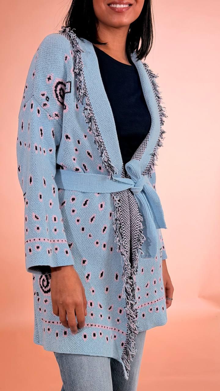 LEVA Cardigan bandana 5254110 AZZURRO 