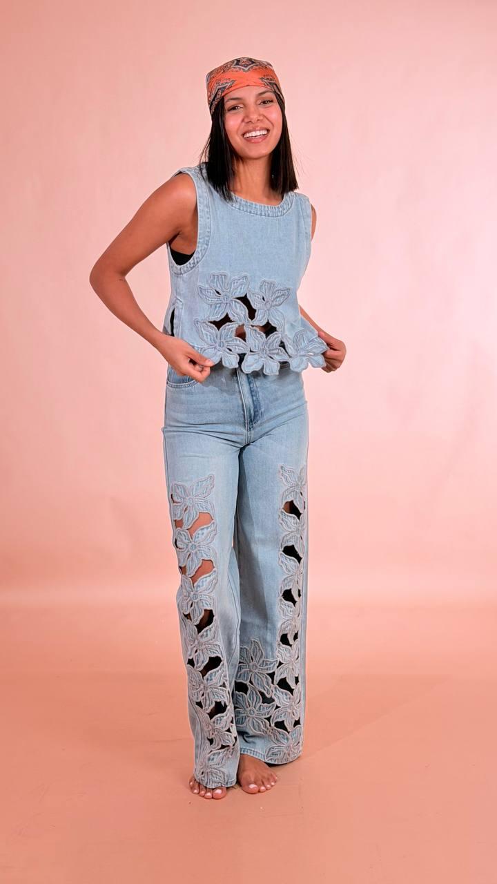 H2O Top taglio petali WIPA DENIM 