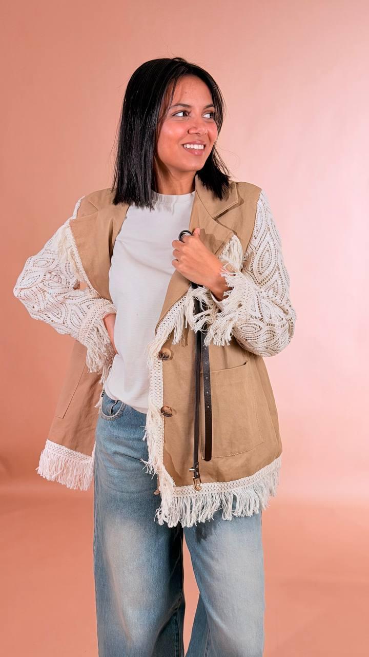 LEVA Sahariana maniche pizzo 254563 BEIGE 