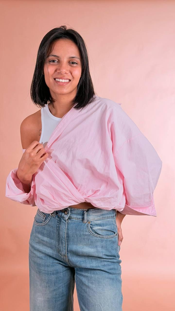 LEVA Camicia palloncino CHF8683 ROSA 