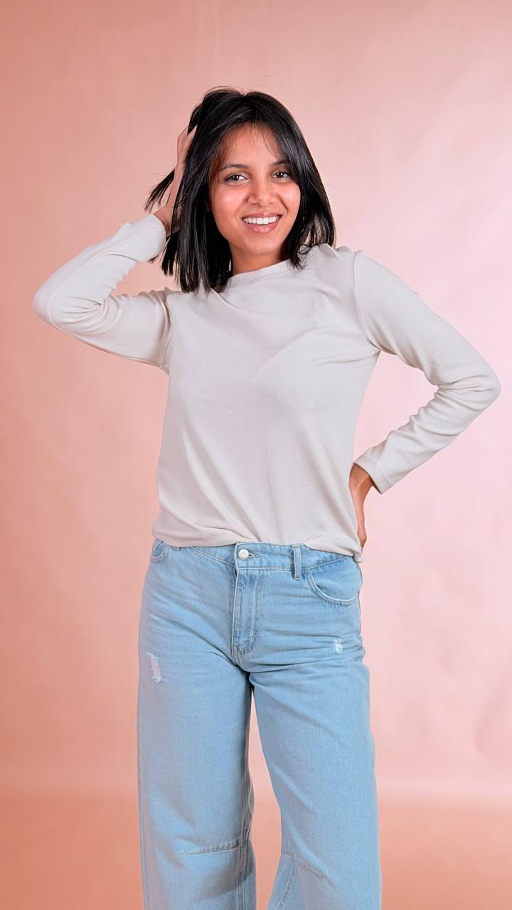 LEVA T-shirt manica lunga AL1362 AVORIO 