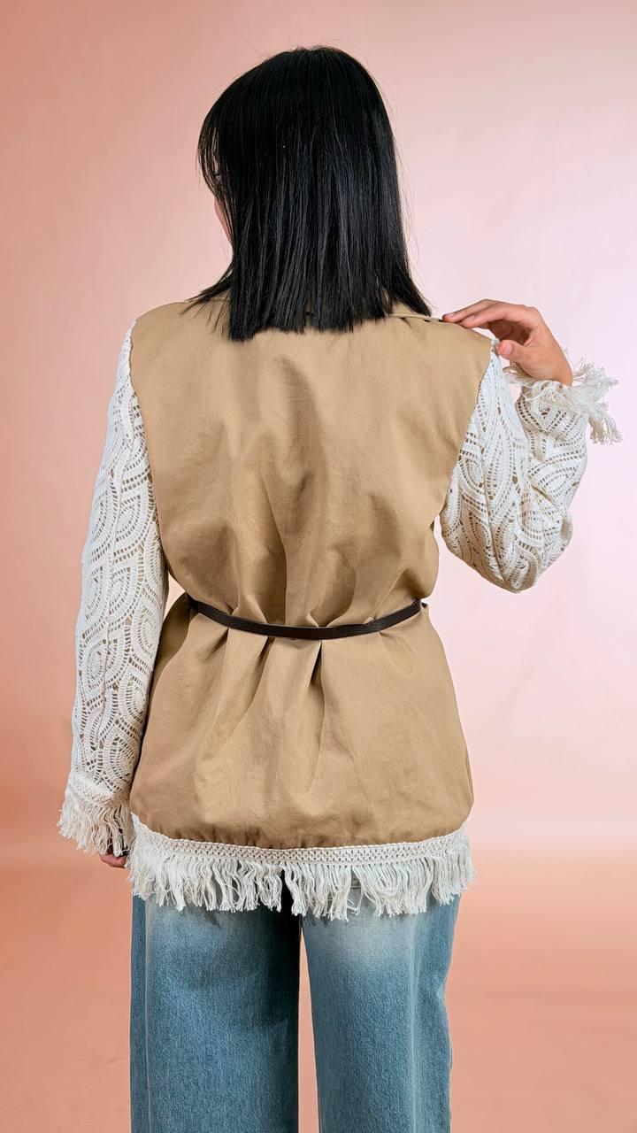 LEVA Sahariana maniche pizzo 254563 BEIGE 