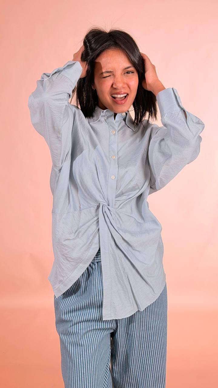 ELLEH Camicia nodo SS260055 CELESTE 