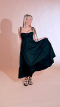 GLAMOROUS Abito midi con nastrini KA7275A NERO 