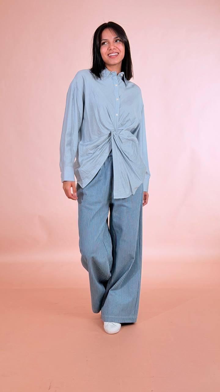 ELLEH Camicia nodo SS260055 CELESTE 