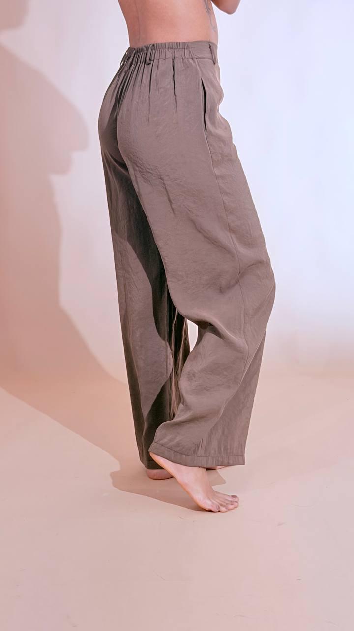 LEVA Pantalone palazzo basico P1564 MORO 