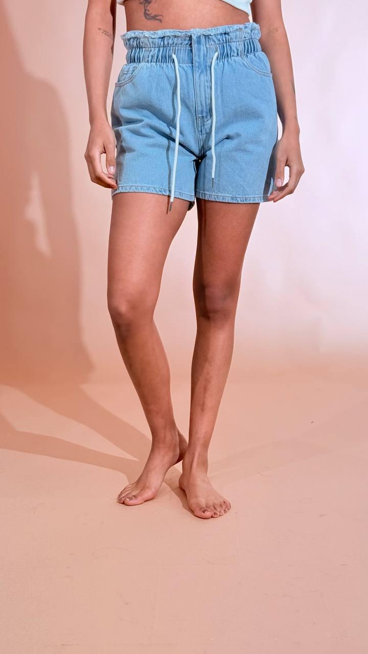 ELLEH Short elastico caramella EL083 DENIM 