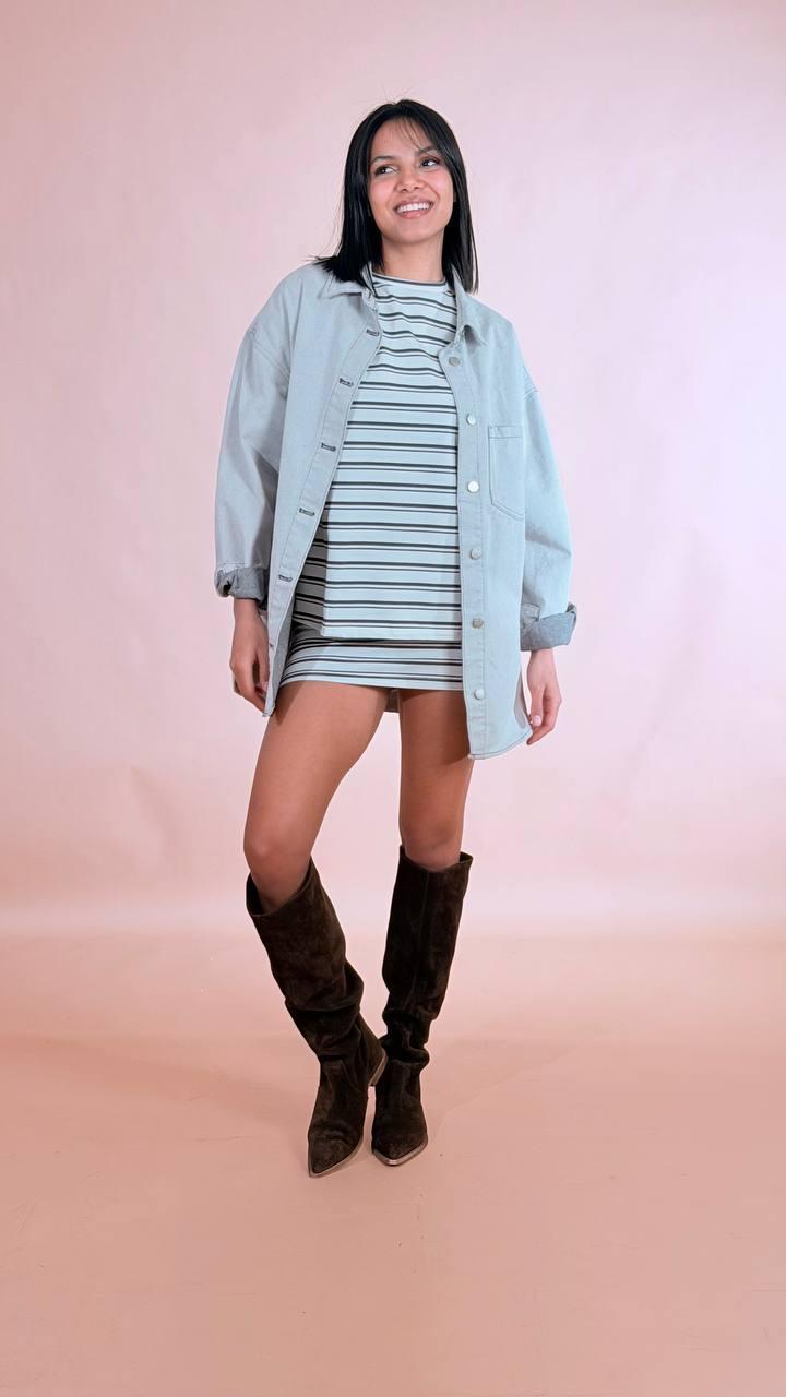 GLAMOROUS T-shirt rigata AN5549 BIANCO 