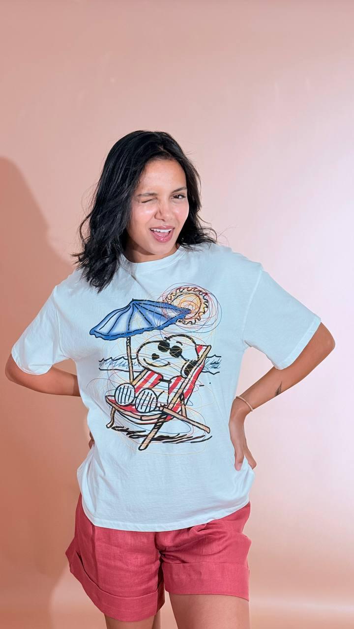 SOUVENIR T-shirt snoopy D39N1743 BIANCA 