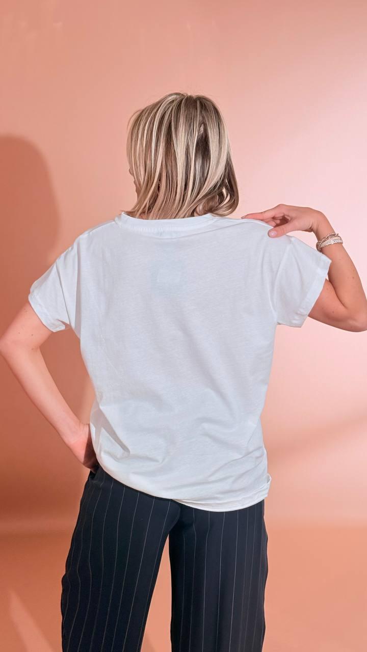 LEVA T-shirt scritta gym&tonic FIT30241 BLU 