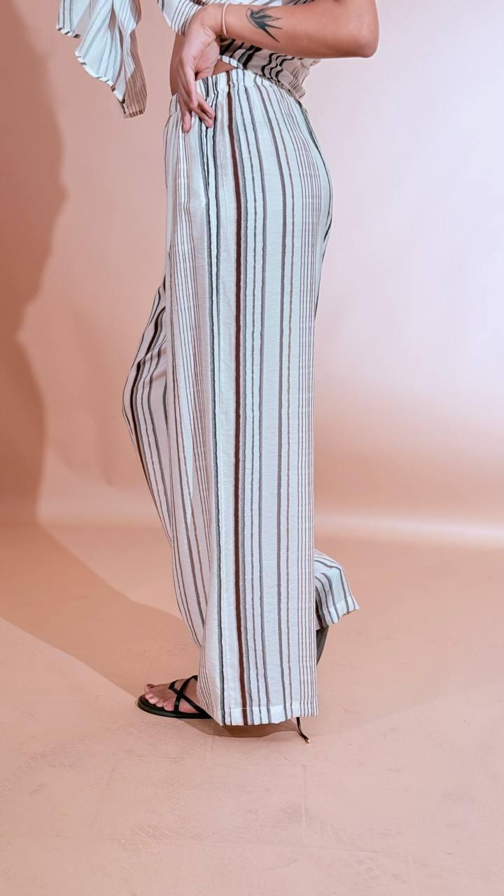 ELLEH Pantalone rigato SS260132 MULTICOLOR 