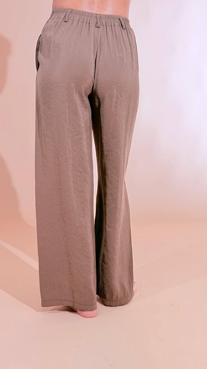 LEVA Pantalone palazzo basico P1564 MORO 
