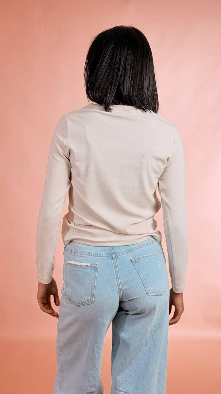 LEVA T-shirt manica lunga AL1362 AVORIO 