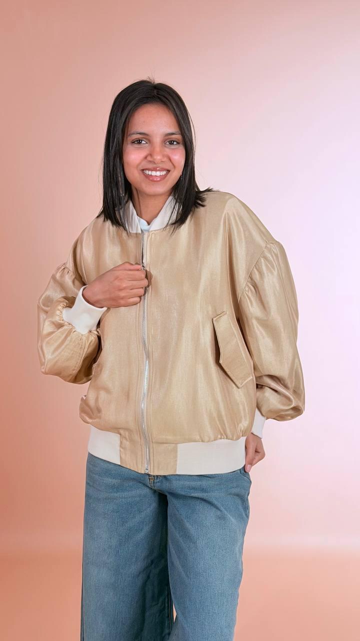 HAVE ONE Bomber laminato KVS-Q025 ORO 