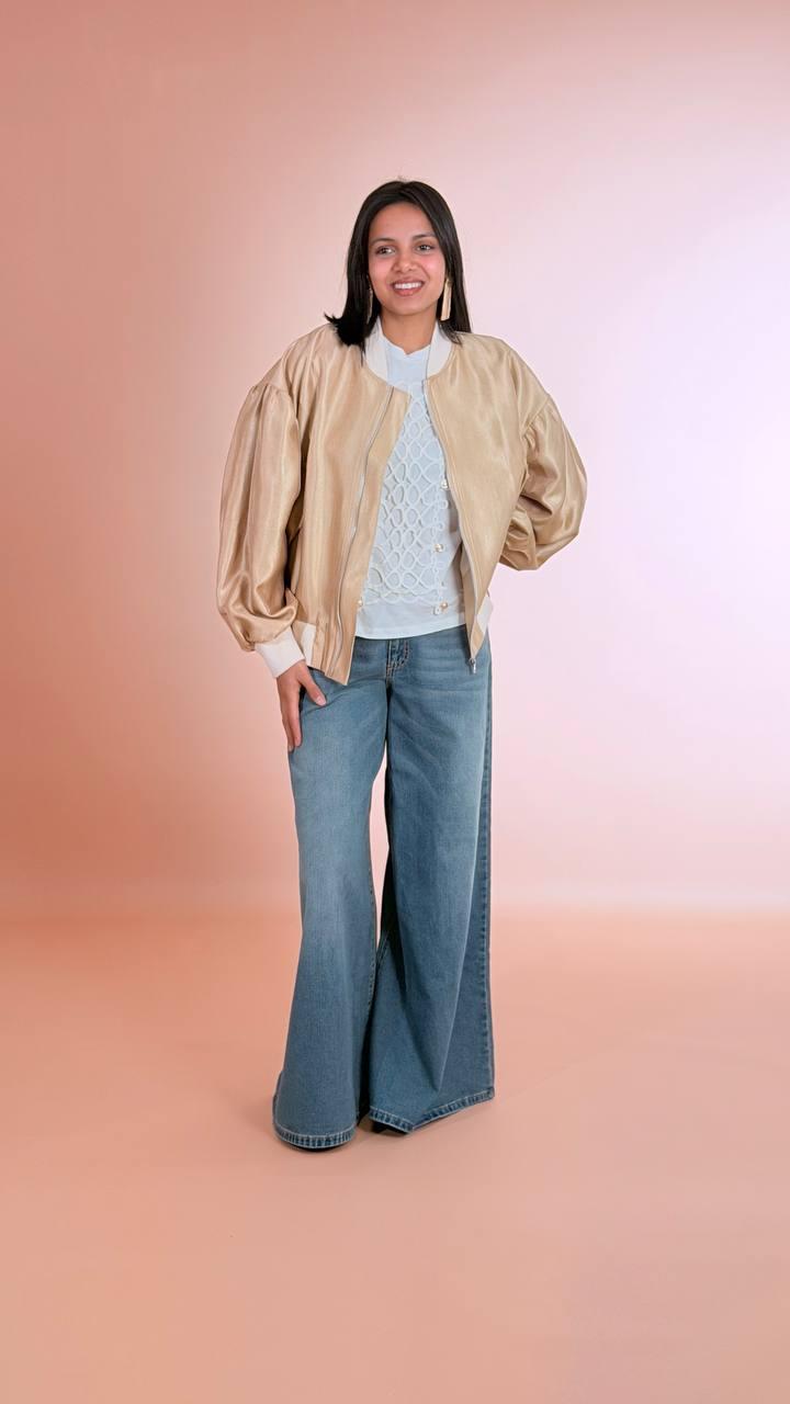 HAVE ONE Bomber laminato KVS-Q025 ORO 