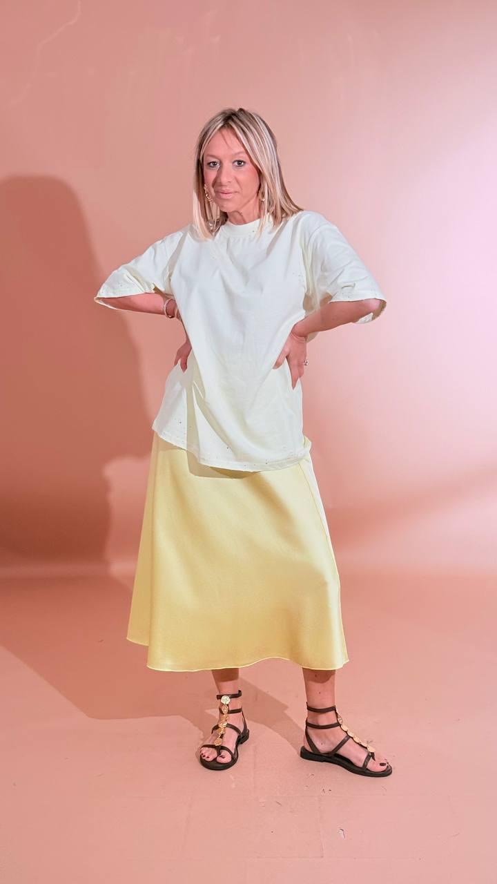 LEVA T-shirt glitter VIC7082627 GIALLO 
