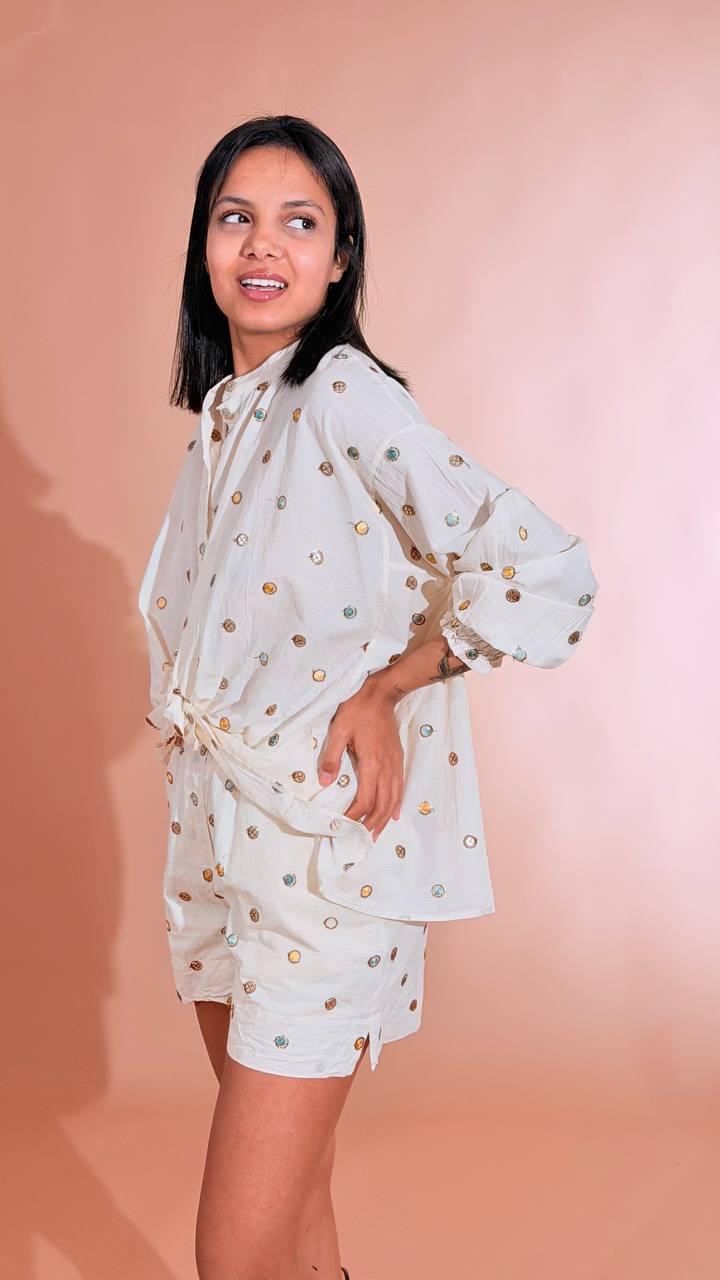 SOUVENIR Camicia specchietti S39M0362 PANNA 