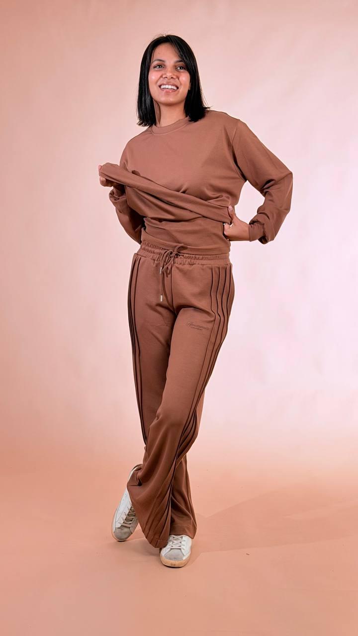 HINNOMINATE Pantalone dritto tuta HMABW02390 MOKA 