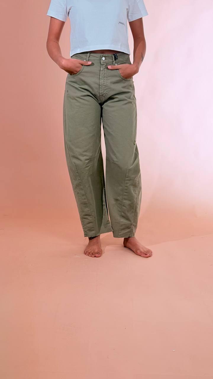 HAVE ONE Jeans Barbara PFA-Q081 VERDE MILITARE 