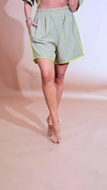 TENSIONE IN Short rigato PE260312 LIME 