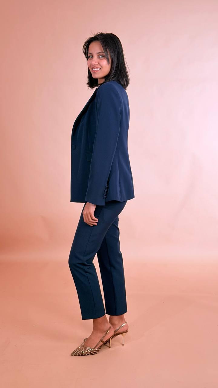 SILENCE Pantalone slim NP2002KEY NAVY 