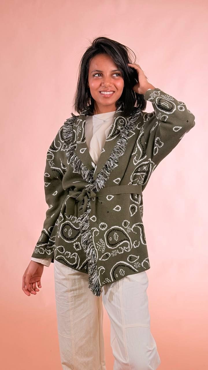 KONTATTO Cardigan bandana 3M1589C KAKI 