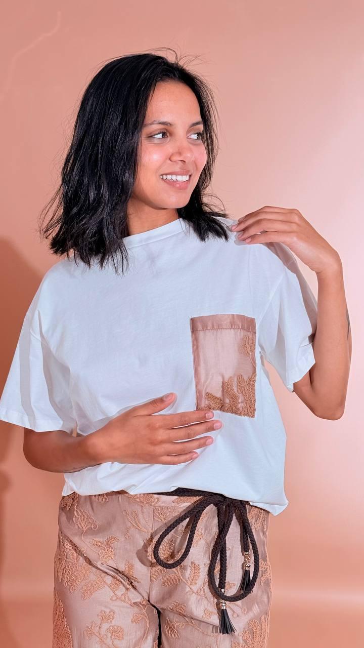 H2O T-shirt taschino ROFA BIANCO 