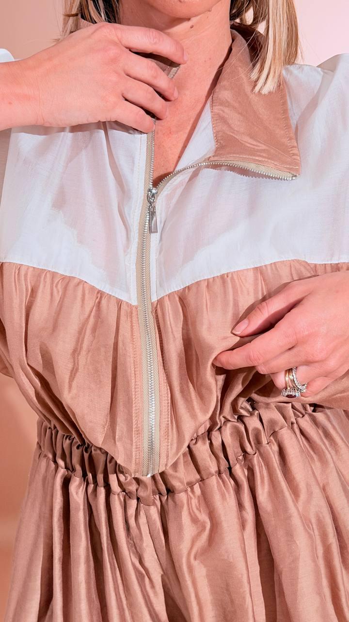 HAVE ONE Tutina trasparenza YVS-Q007 CREMA 