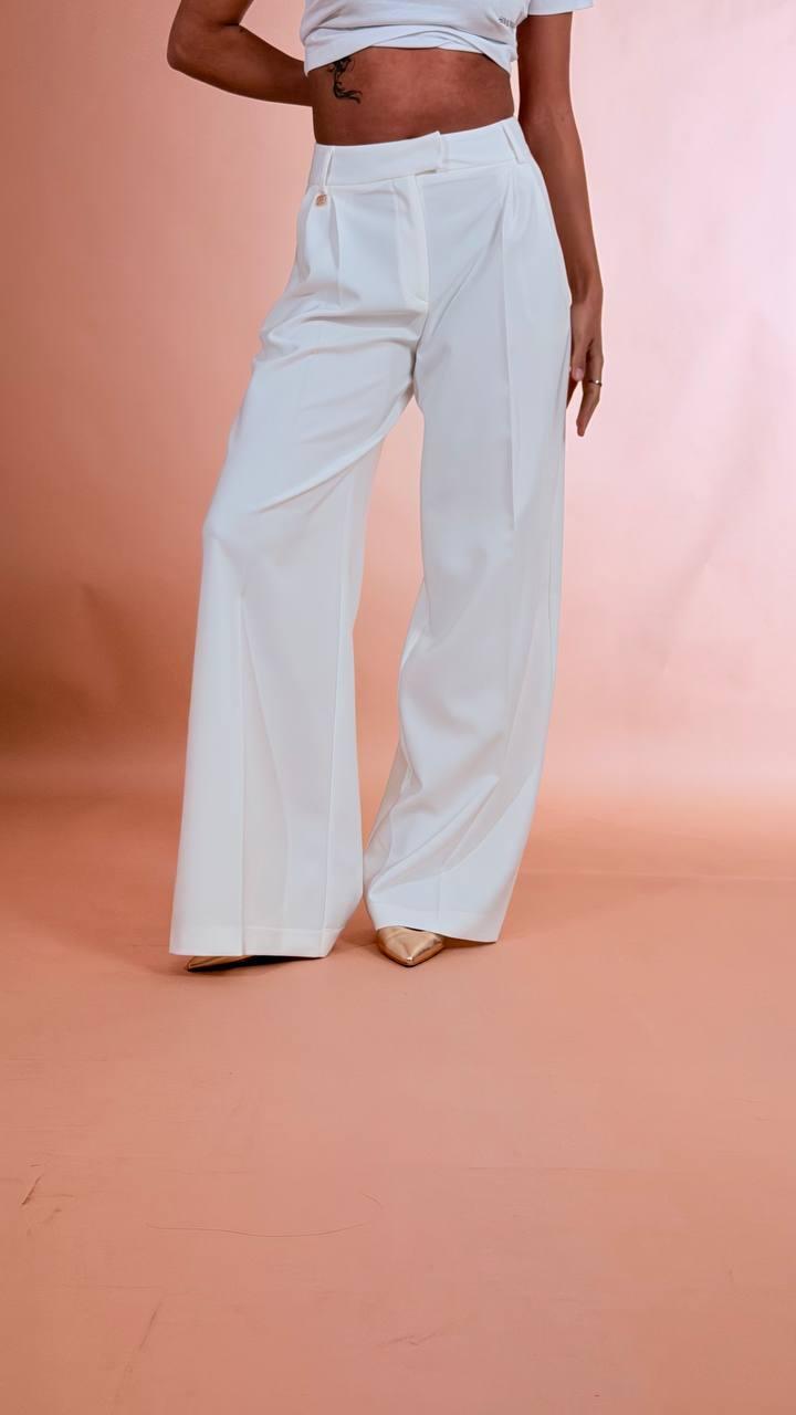 FRACOMINA Pantalone palazzo FR26SV3001W42901 BIANCO 