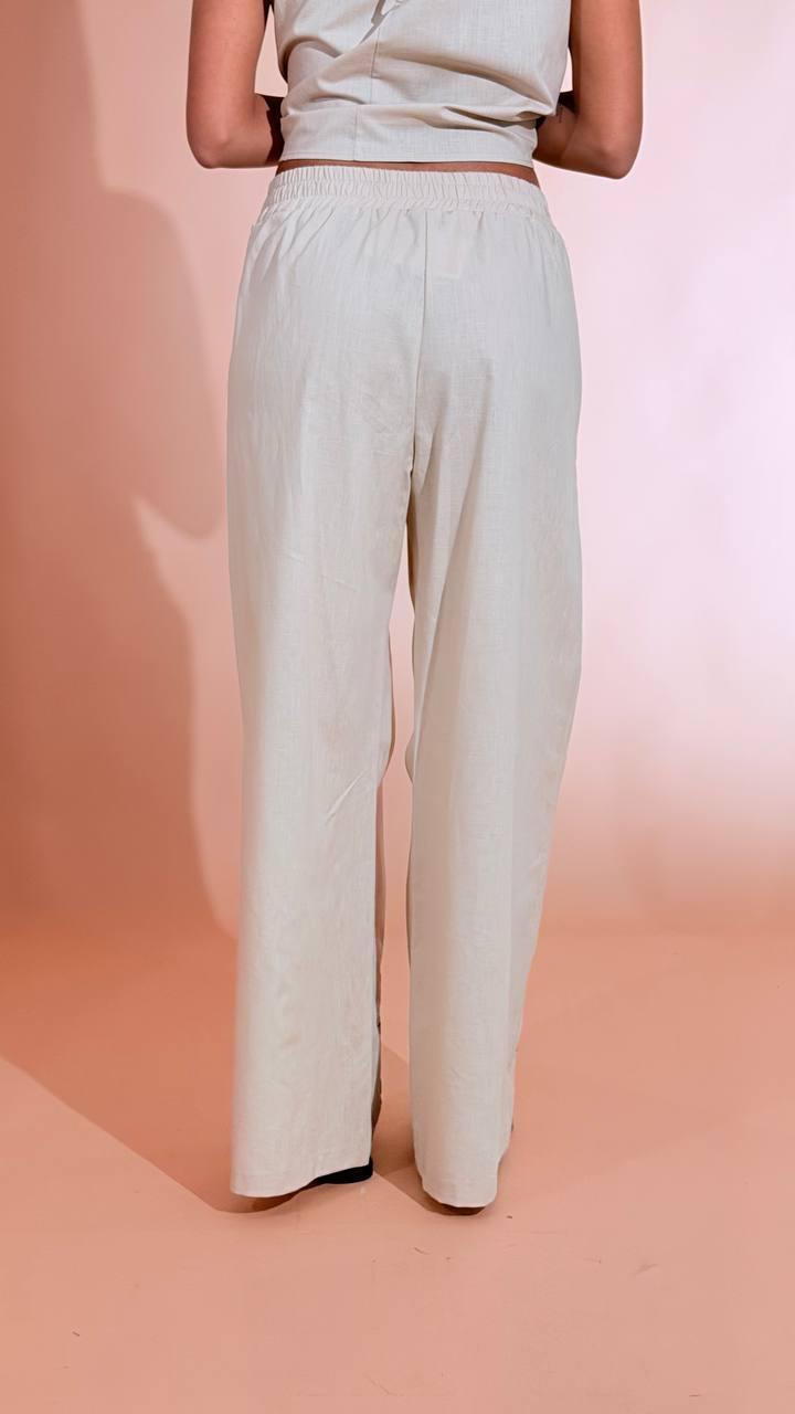SOUVENIR Pantalone ricamo M39F1755 AVORIO 