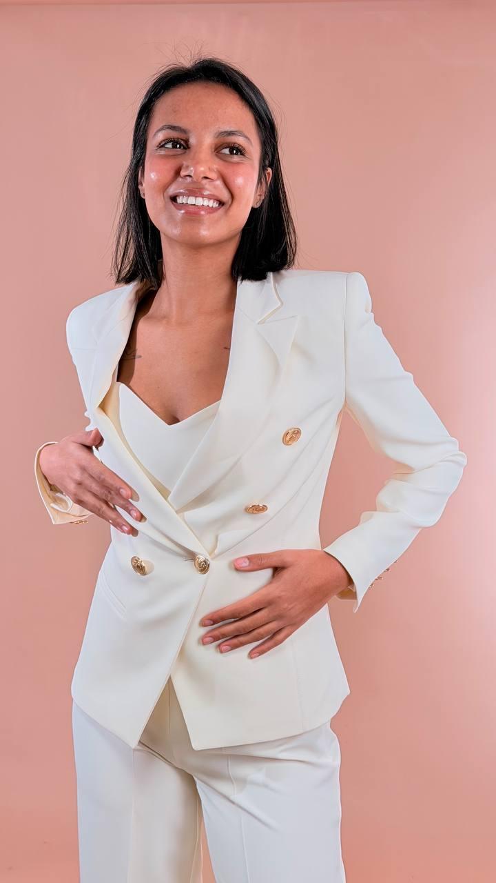 SILENCE Blazer bottone NPR235HONEY MILK 