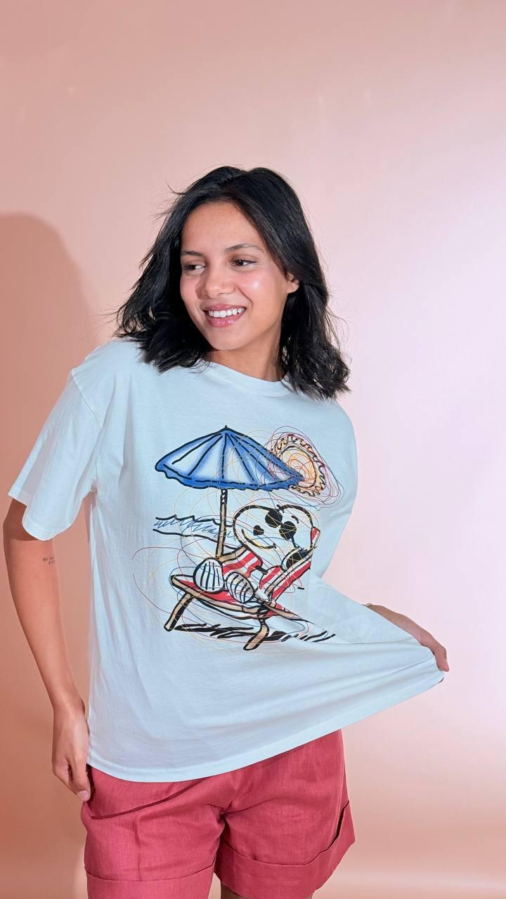 SOUVENIR T-shirt snoopy D39N1743 BIANCA 