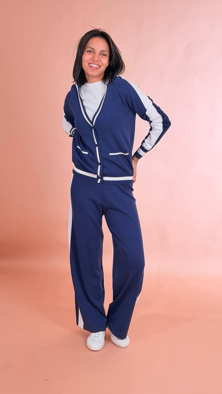 FRACOMINA Cardigan in maglia con cappuccio FJ26ST8002K41801 BLU 