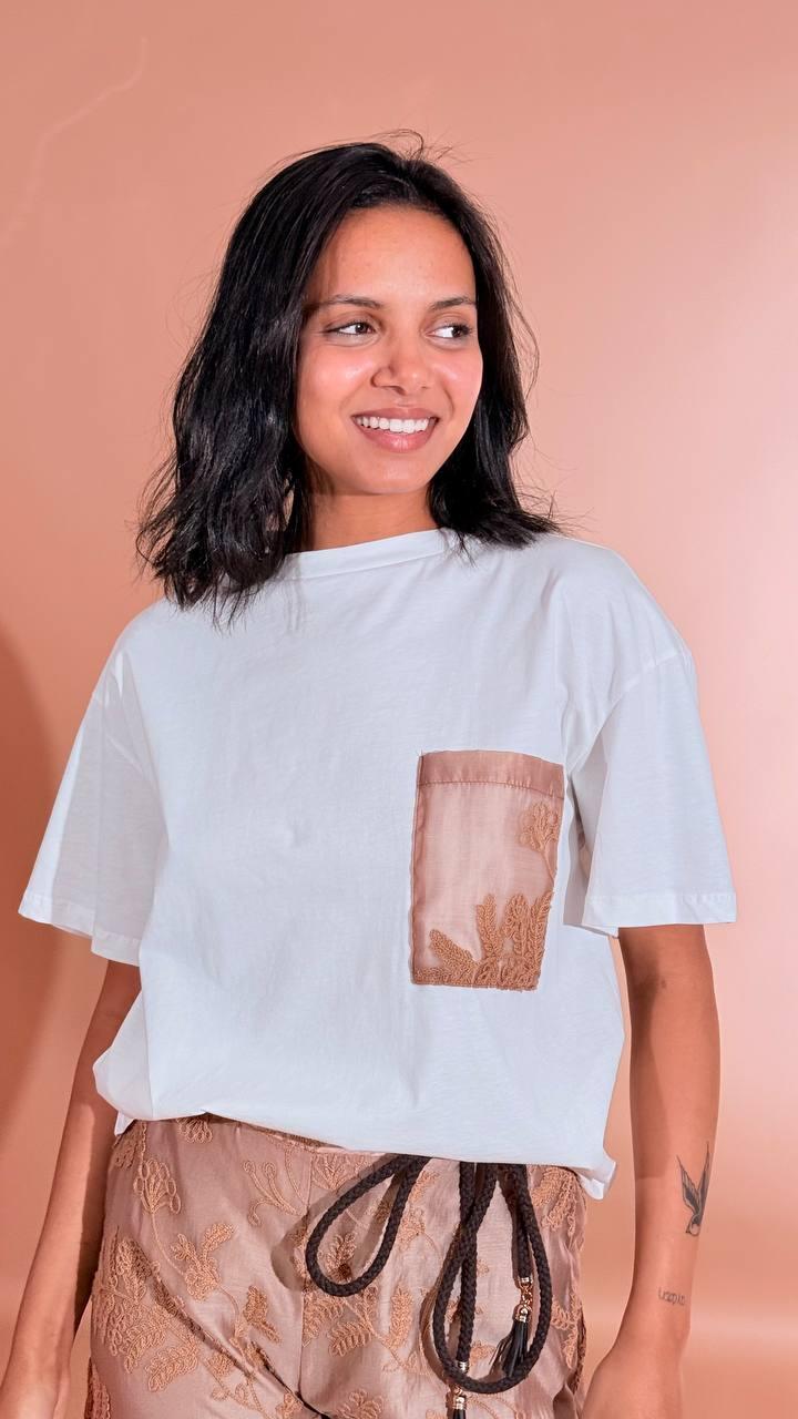 H2O T-shirt taschino ROFA BIANCO 
