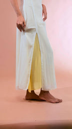 FRACOMINA Abito satin inserto pizzo FJ26SD3007W412G1 BANANAWHITE 