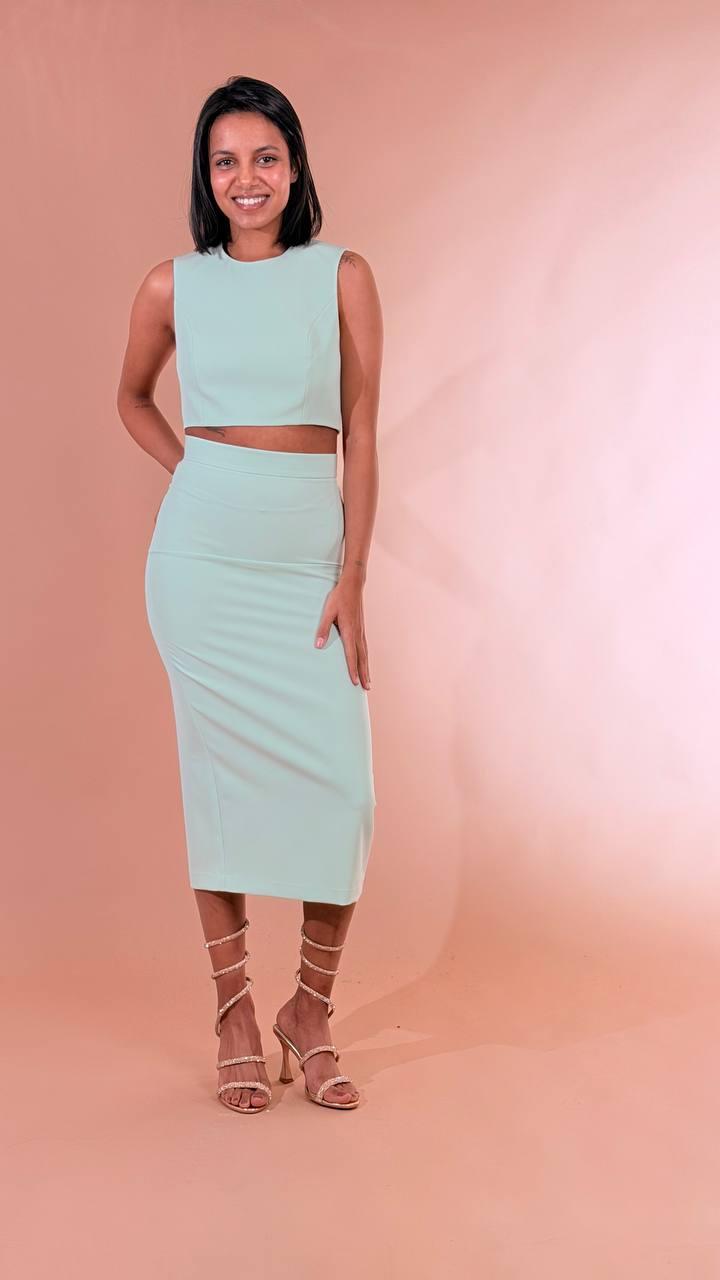 SILENCE Completo longuette + top SD3013UNI MINT 