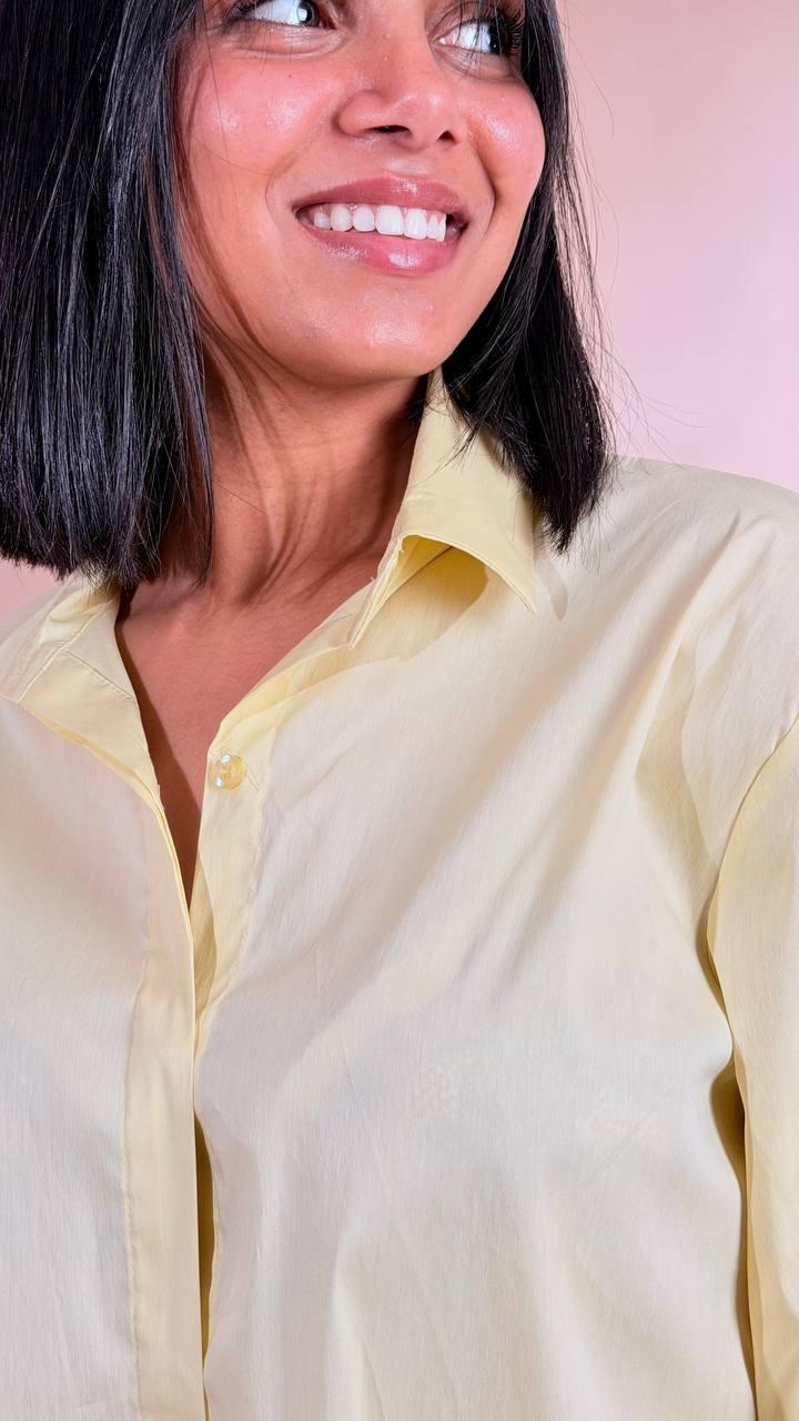 LEVA Camicia basica 5503CA GIALLO 