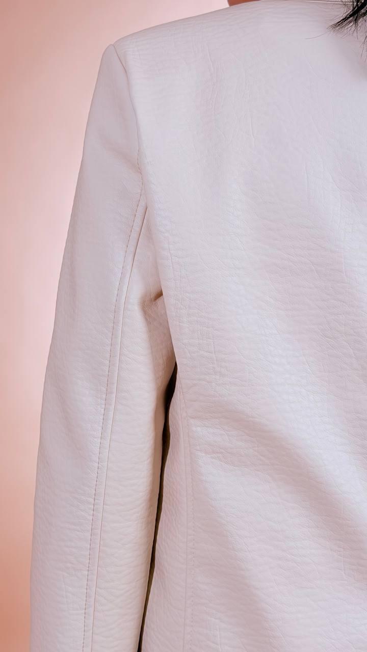 HAVE ONE Blazer eco pelle martellata 75pl 25co + 100pl YMI-Q004 PANNA 