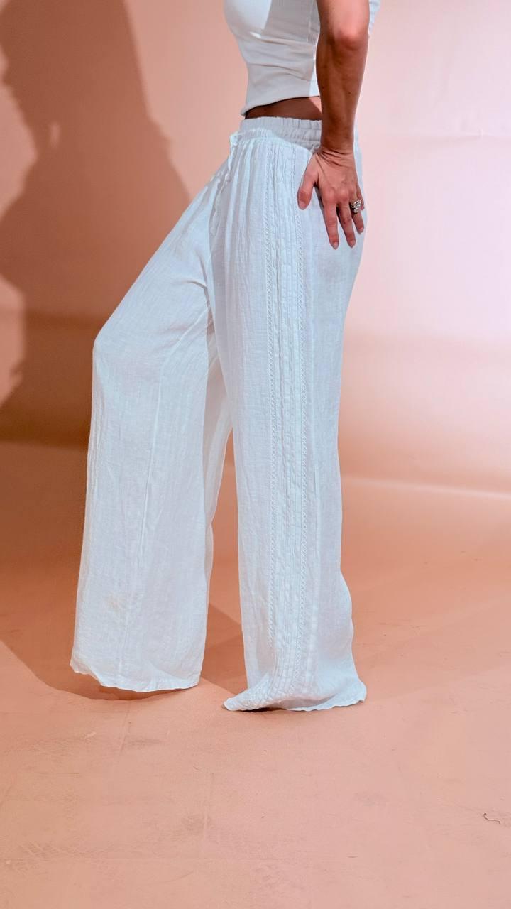 LEVA Pantalone safari SAFARI19467 BIANCO 